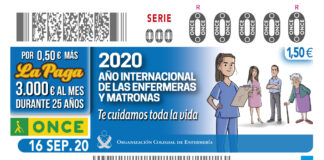 La ONCE homenajea a la enfermería con un cupón especial