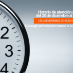 Horario navidad 2020